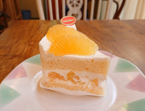 ジューシーオレンジのショートケーキ